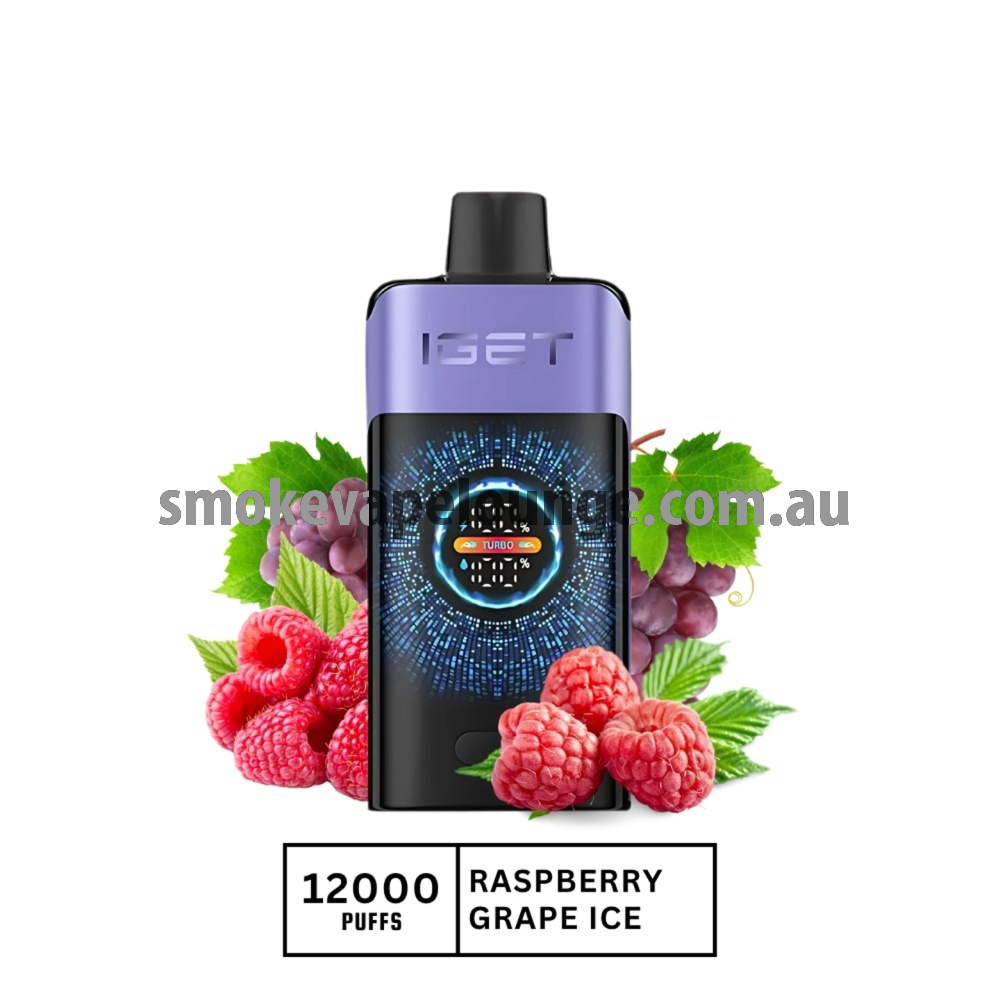 Iget One 12000 Puffs Raspberry Grape Ice